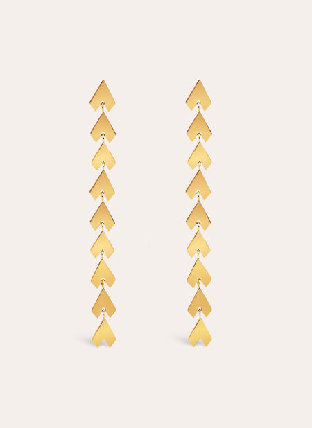 Arrow Stainless Steel Gold Earrings