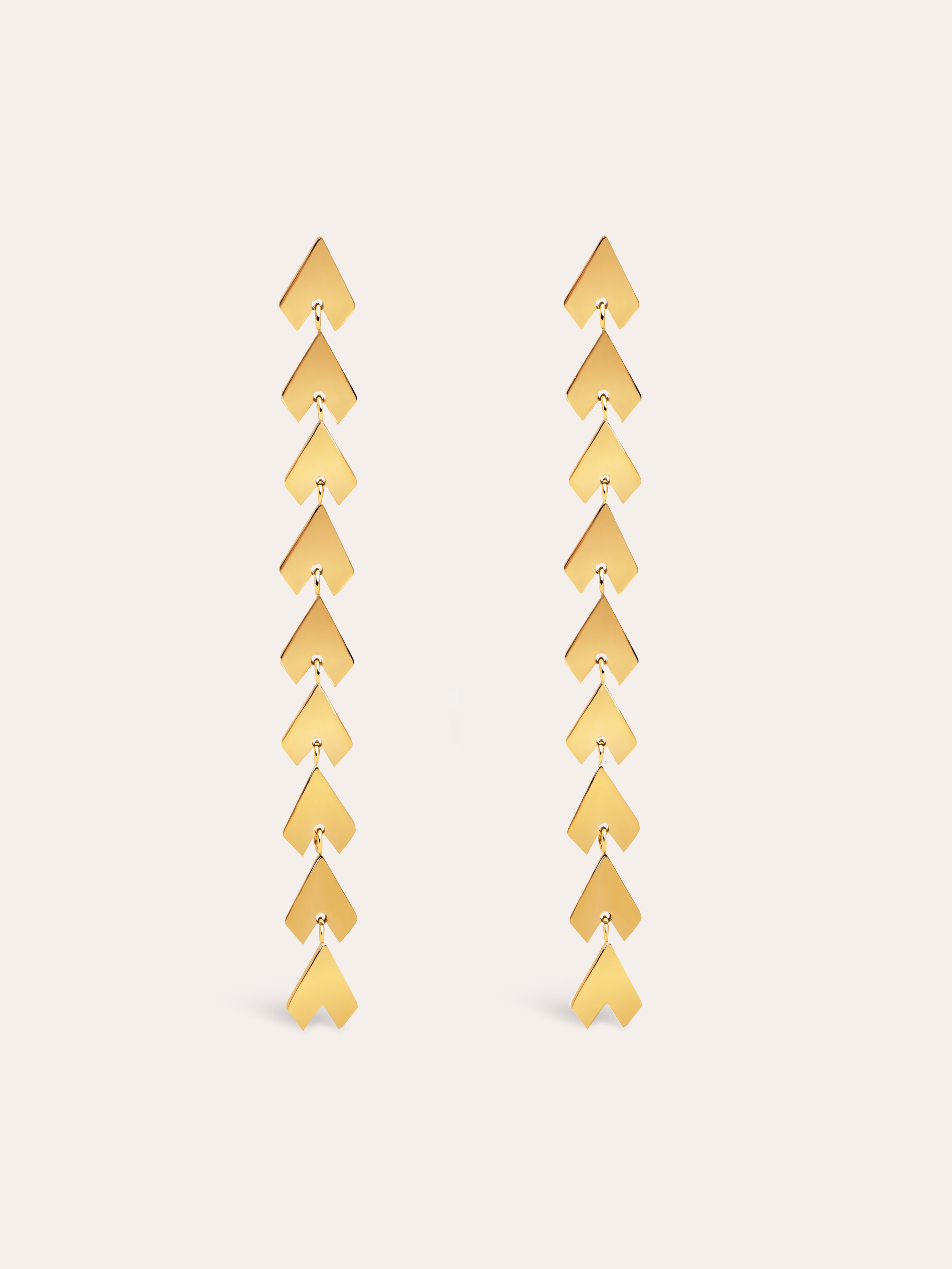 Arrow Stainless Steel Gold Earrings