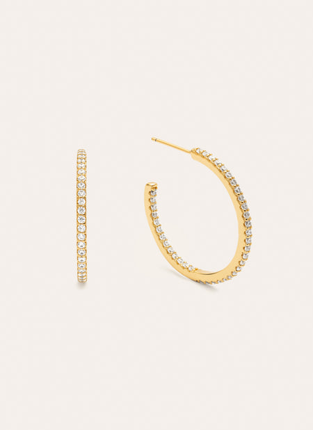 Scarlett M Gold Hoop Earrings 