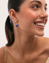 Boucles D’oreilles Créoles Santorini Stone Plaqué Or