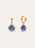 Boucles D’oreilles Créoles Santorini Stone Plaqué Or