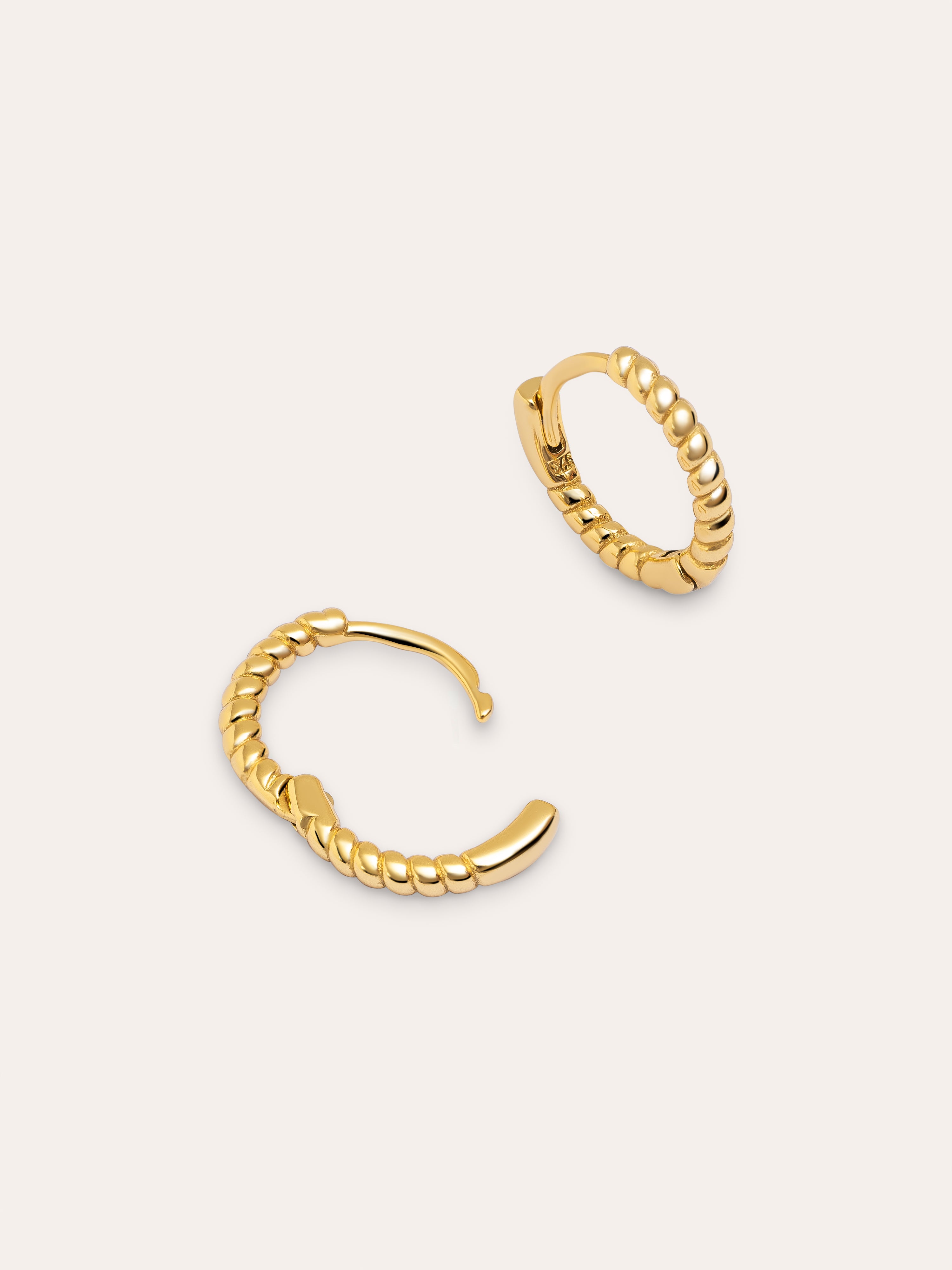 Twist Gold Hoop Earrings