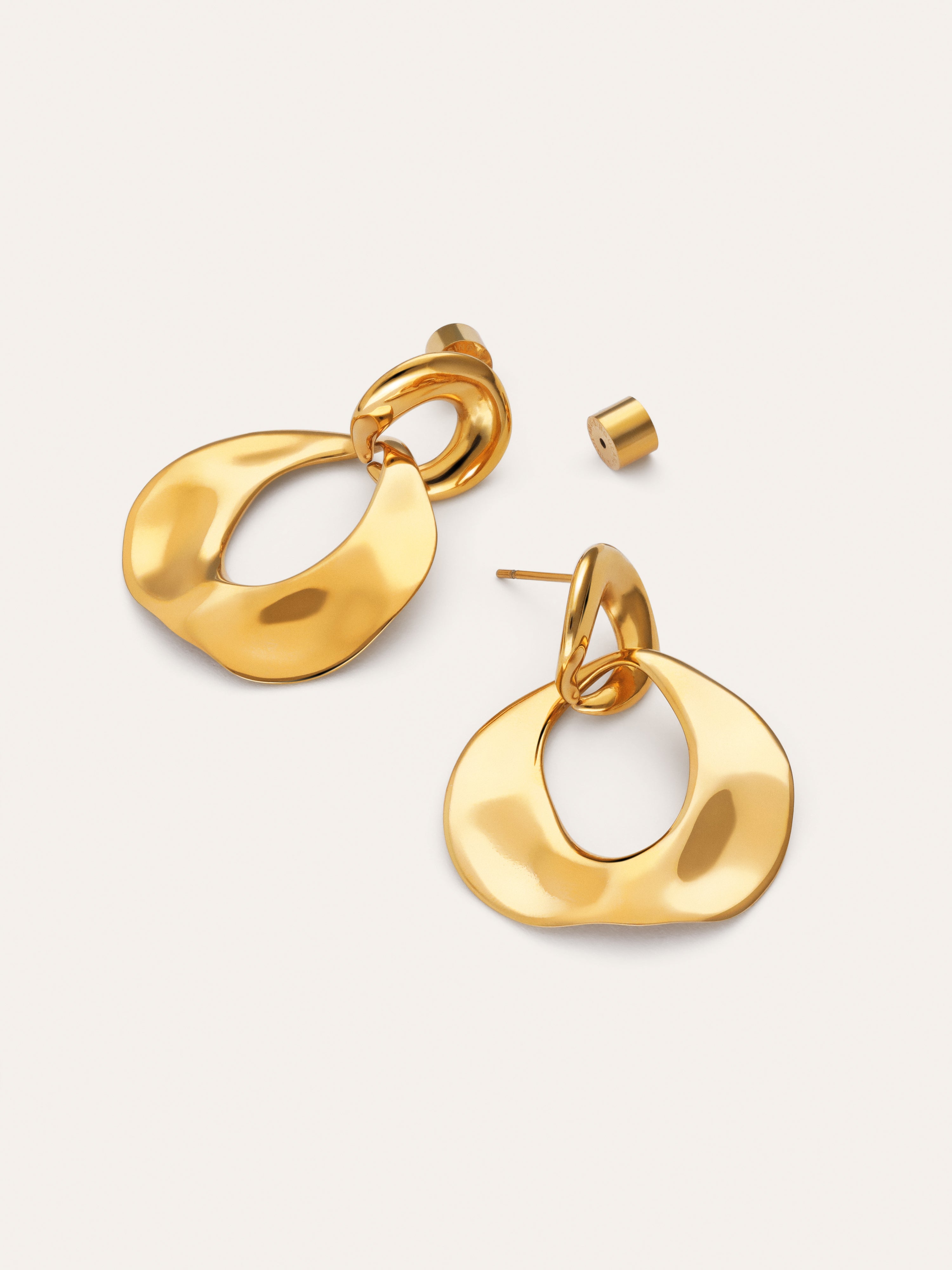 Boucles d'oreilles Azores Sister Acier Plaqué Or