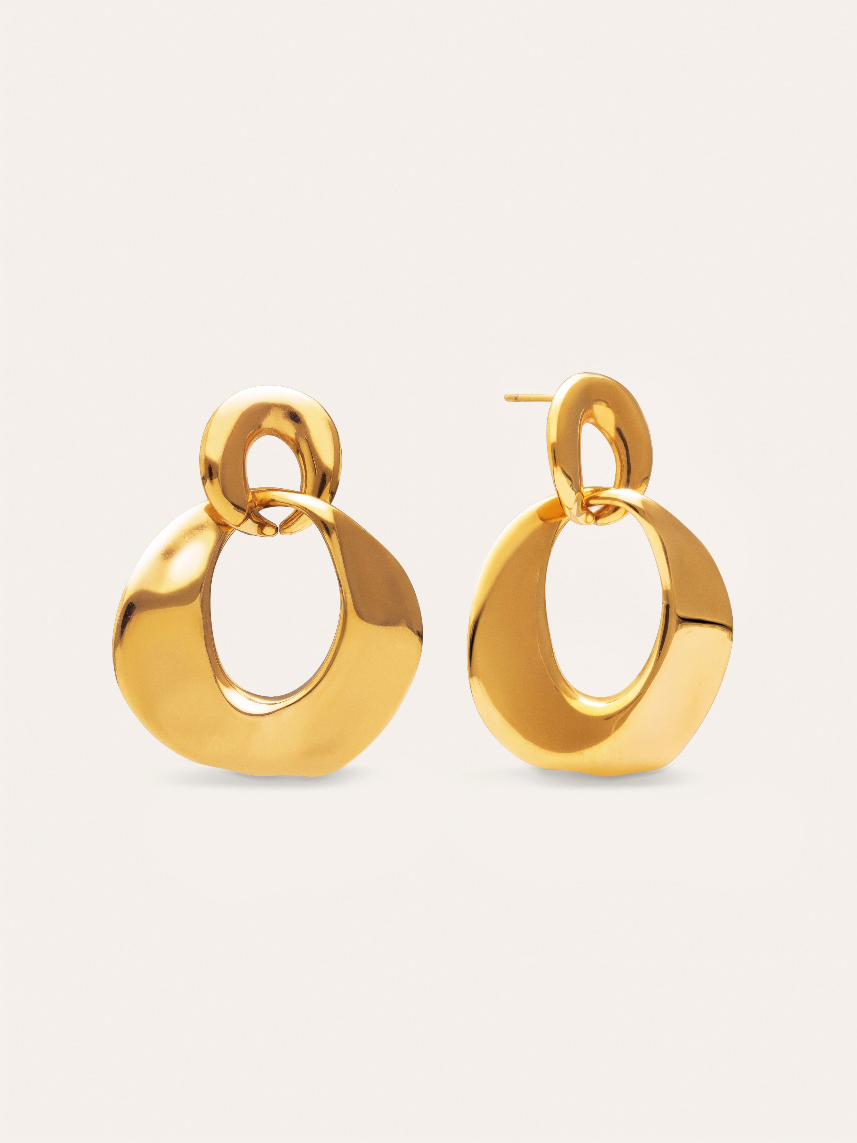 Boucles d'oreilles Azores Sister Acier Plaqué Or