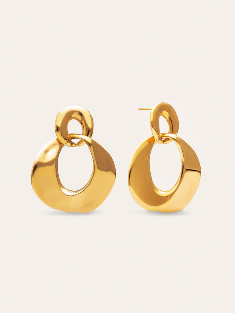Boucles d'oreilles Azores Sister Acier Plaqué Or