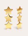 Big Stars Stainless Steel Gold Earrings