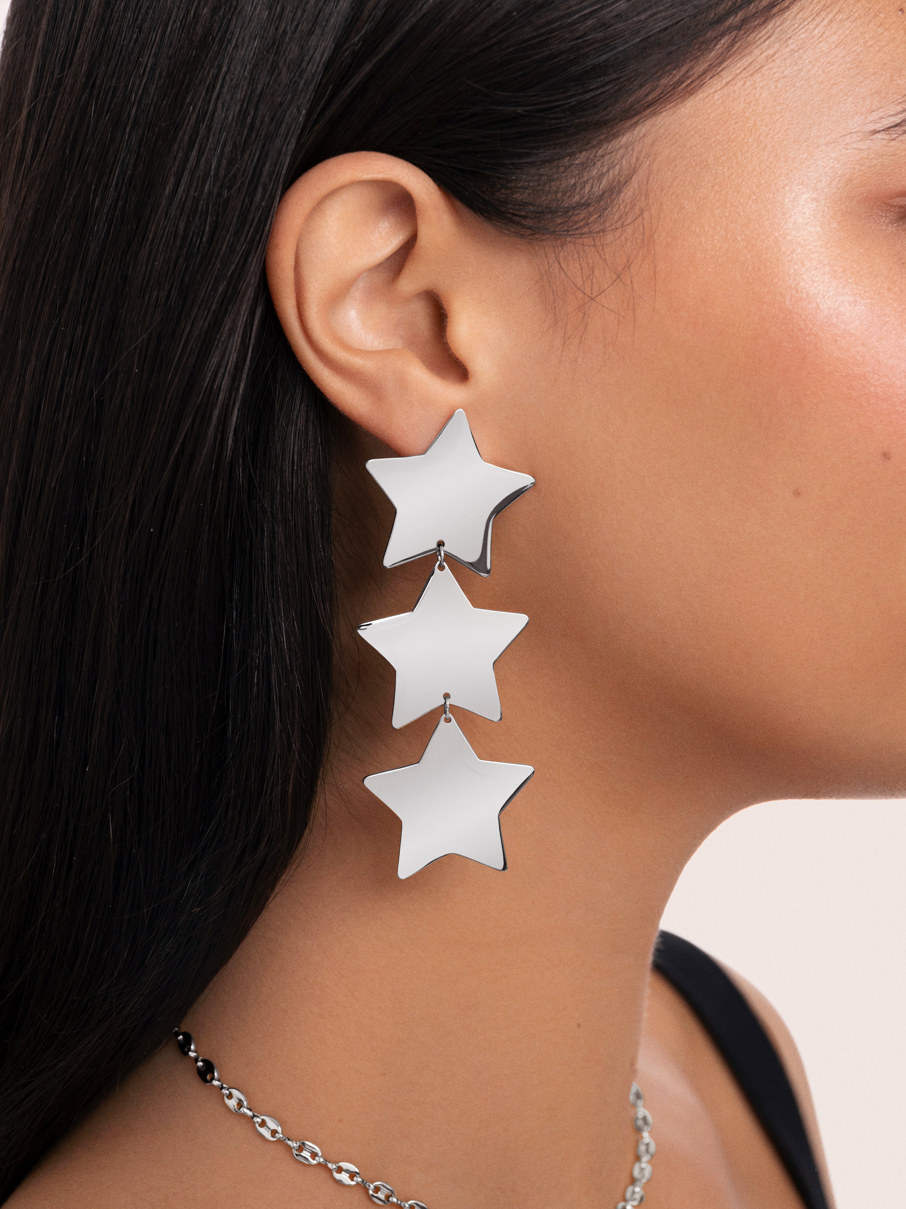 Big Stars Stainless Steel Earrings