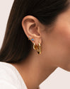 Pendientes Organic Twist Baño Oro