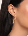 Brisa Stainless Steel Gold Earrings