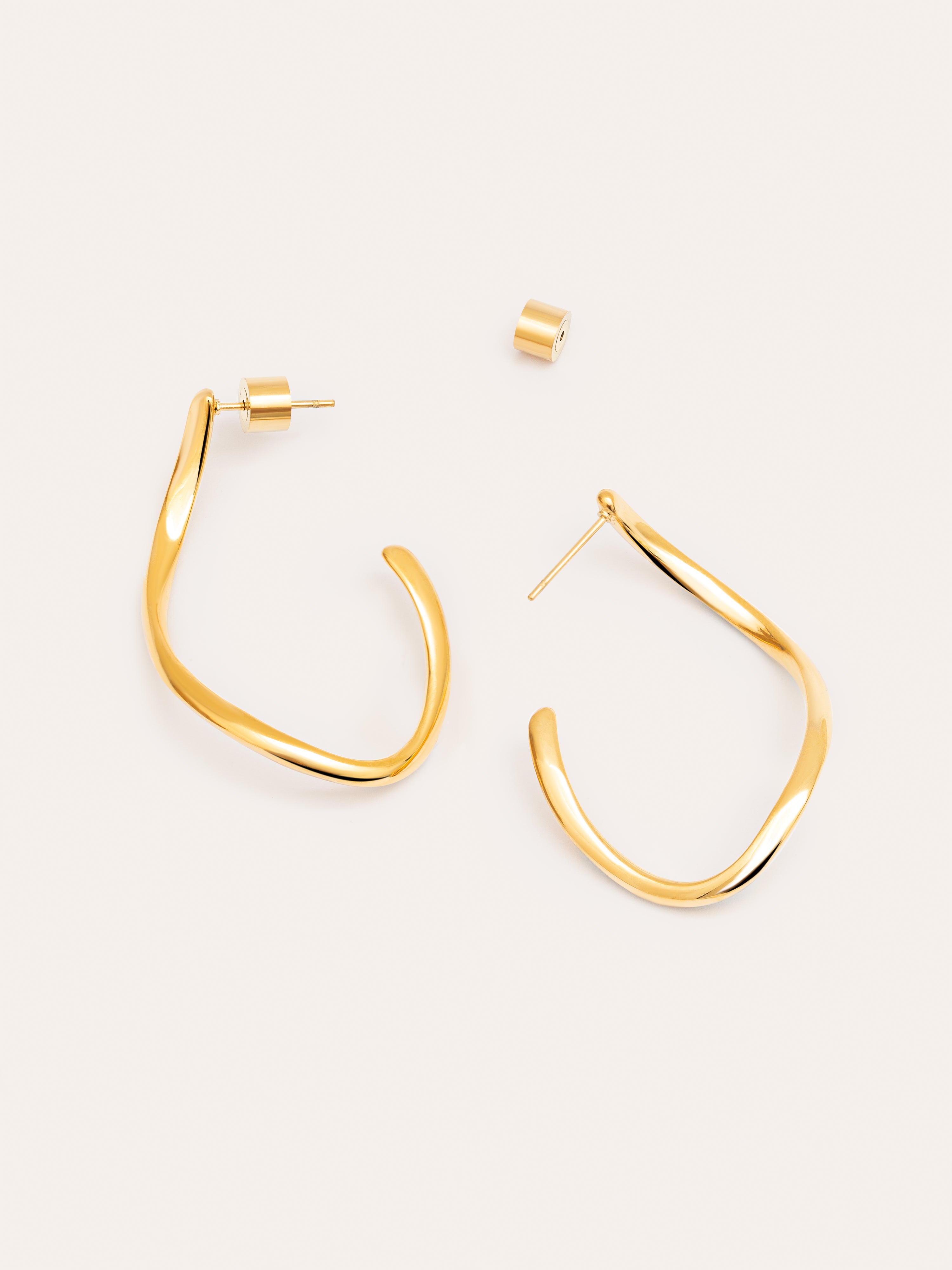 Brisa Stainless Steel Gold Earrings