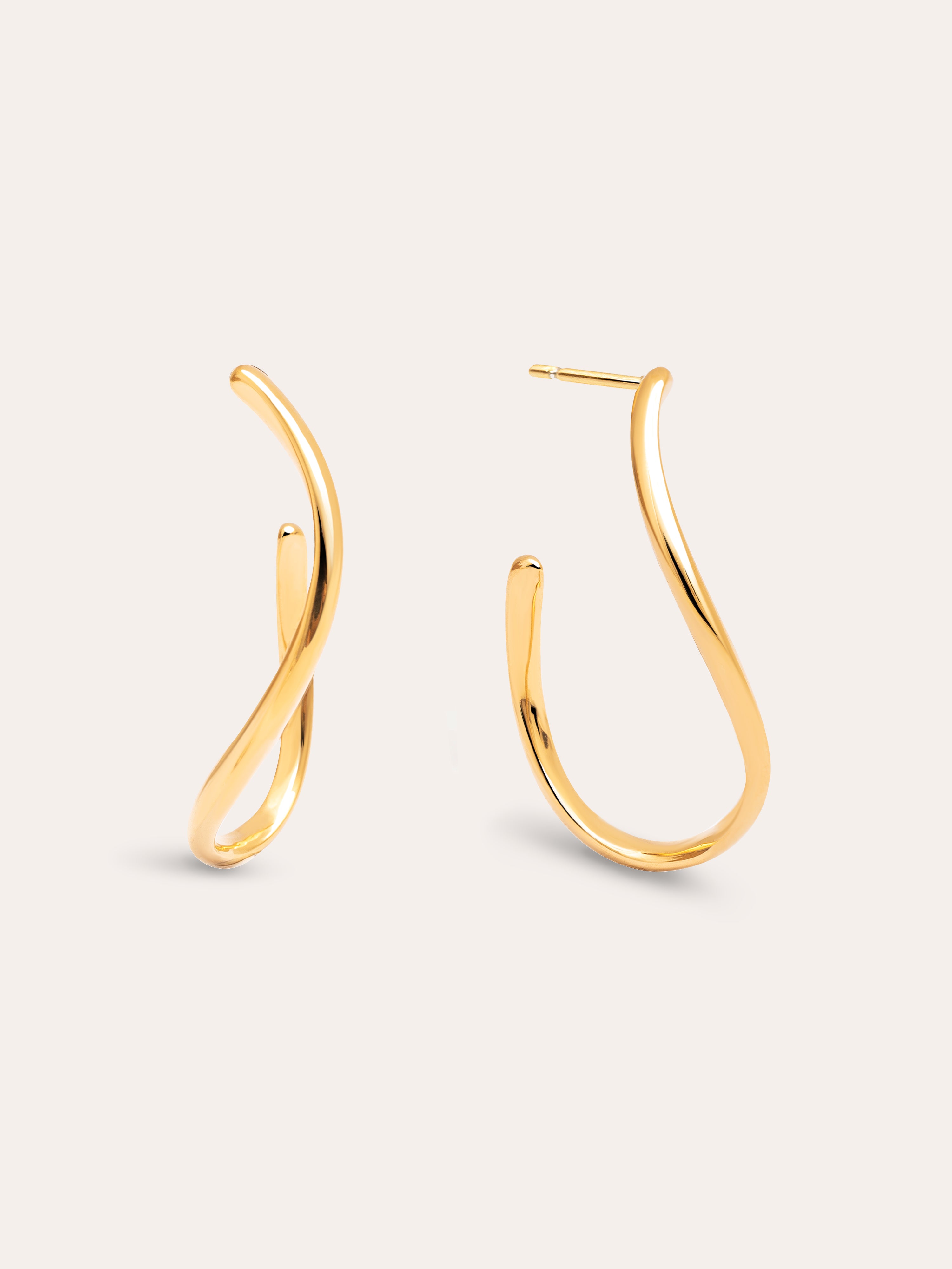 Brisa Stainless Steel Gold Earrings