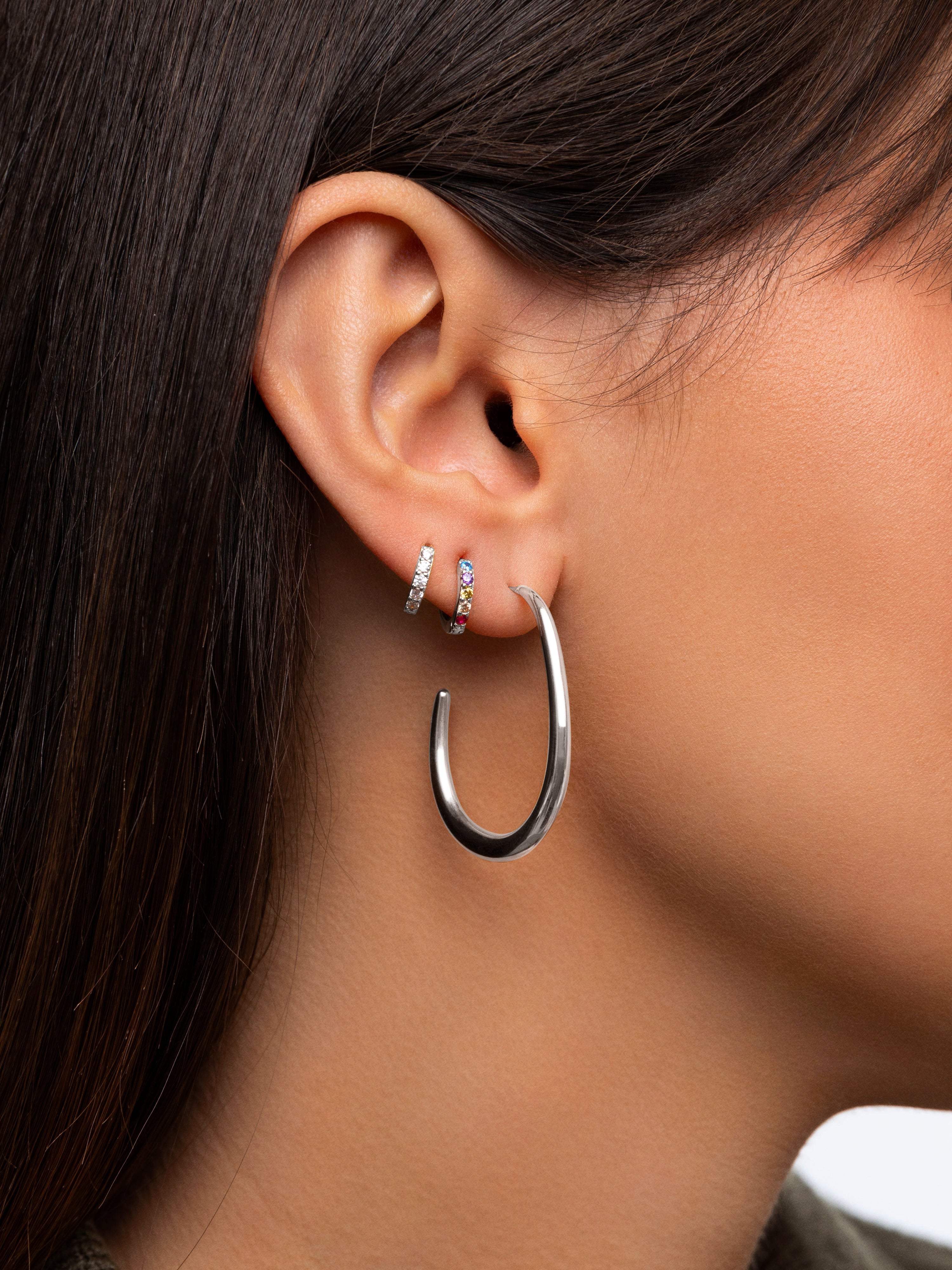 Boucle d'oreille seule Créole Cléo M Couleurs