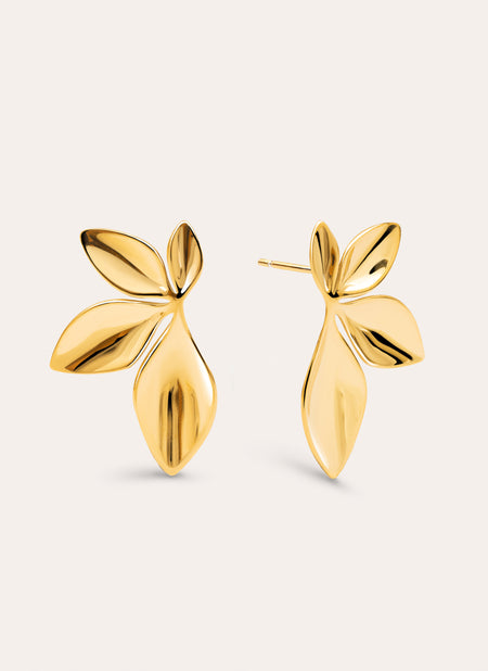 Camila Stainless Steel Gold Earrings