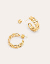 Chunky Link Stainless Steel Gold Earrings