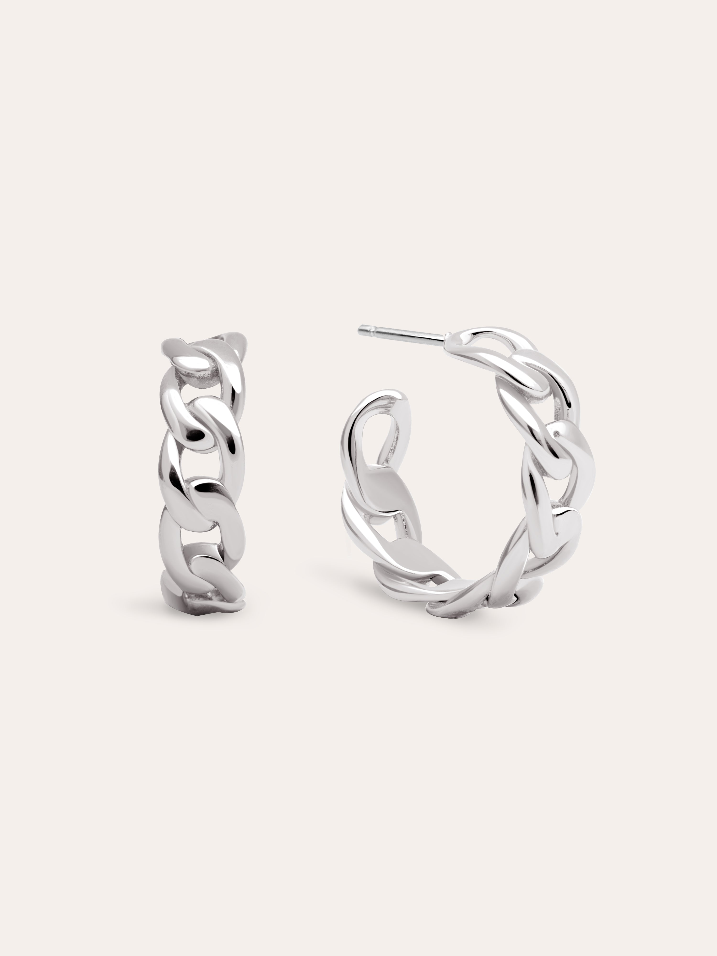 Chunky Link Stainless Steel Earrings