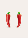 Chili Pepper Red Gold Earrings