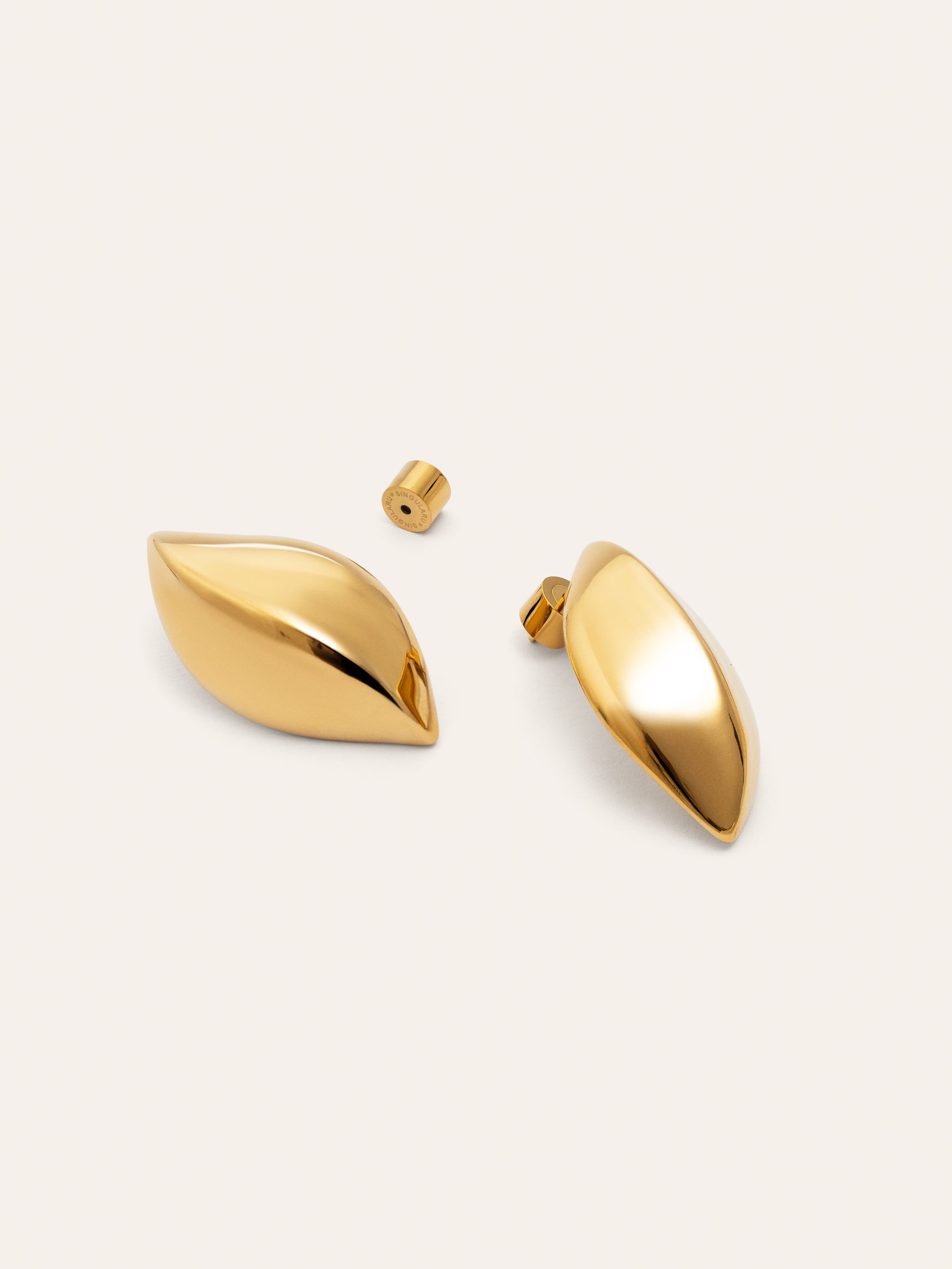Pendientes Cacao Acero Baño Oro