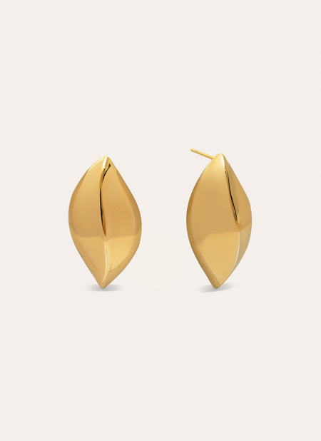 Pendientes Cacao Acero Baño Oro