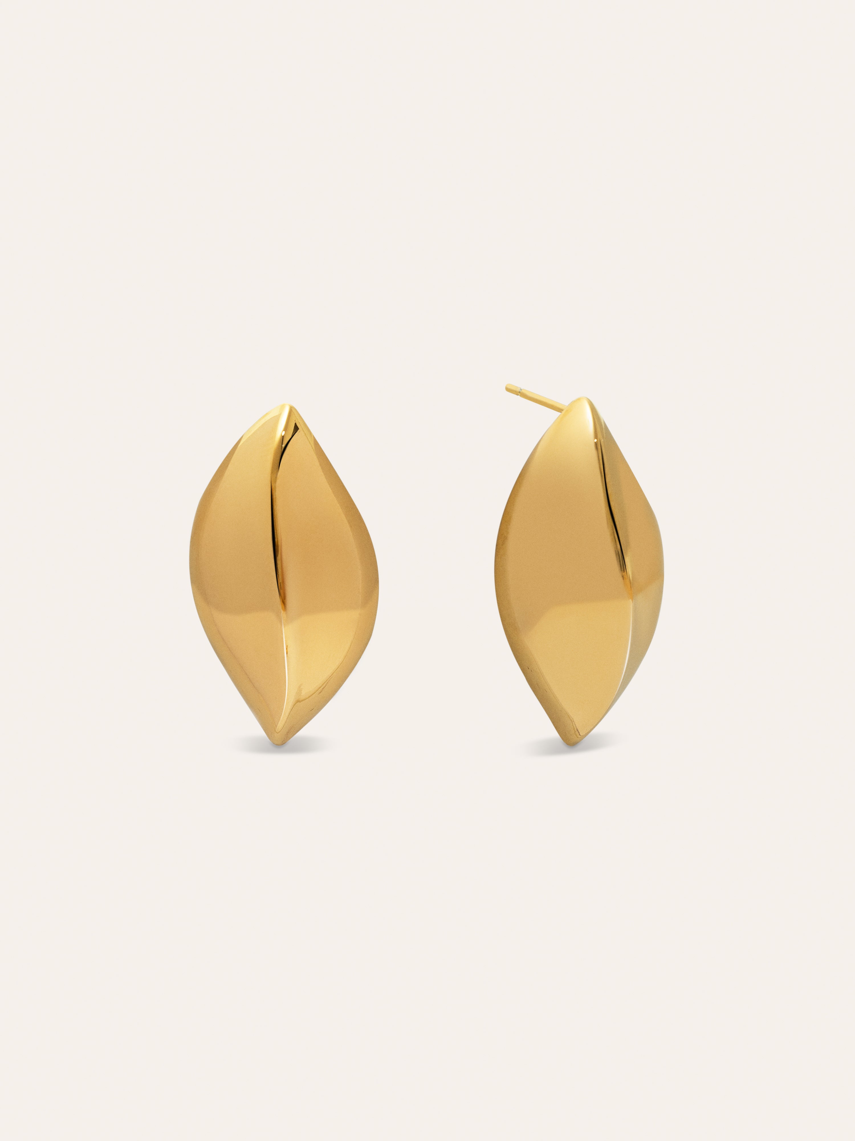 Pendientes Cacao Acero Baño Oro