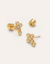 Imagen detalle de Boucles D'oreilles Croix Sparks Acier Plaqué Or