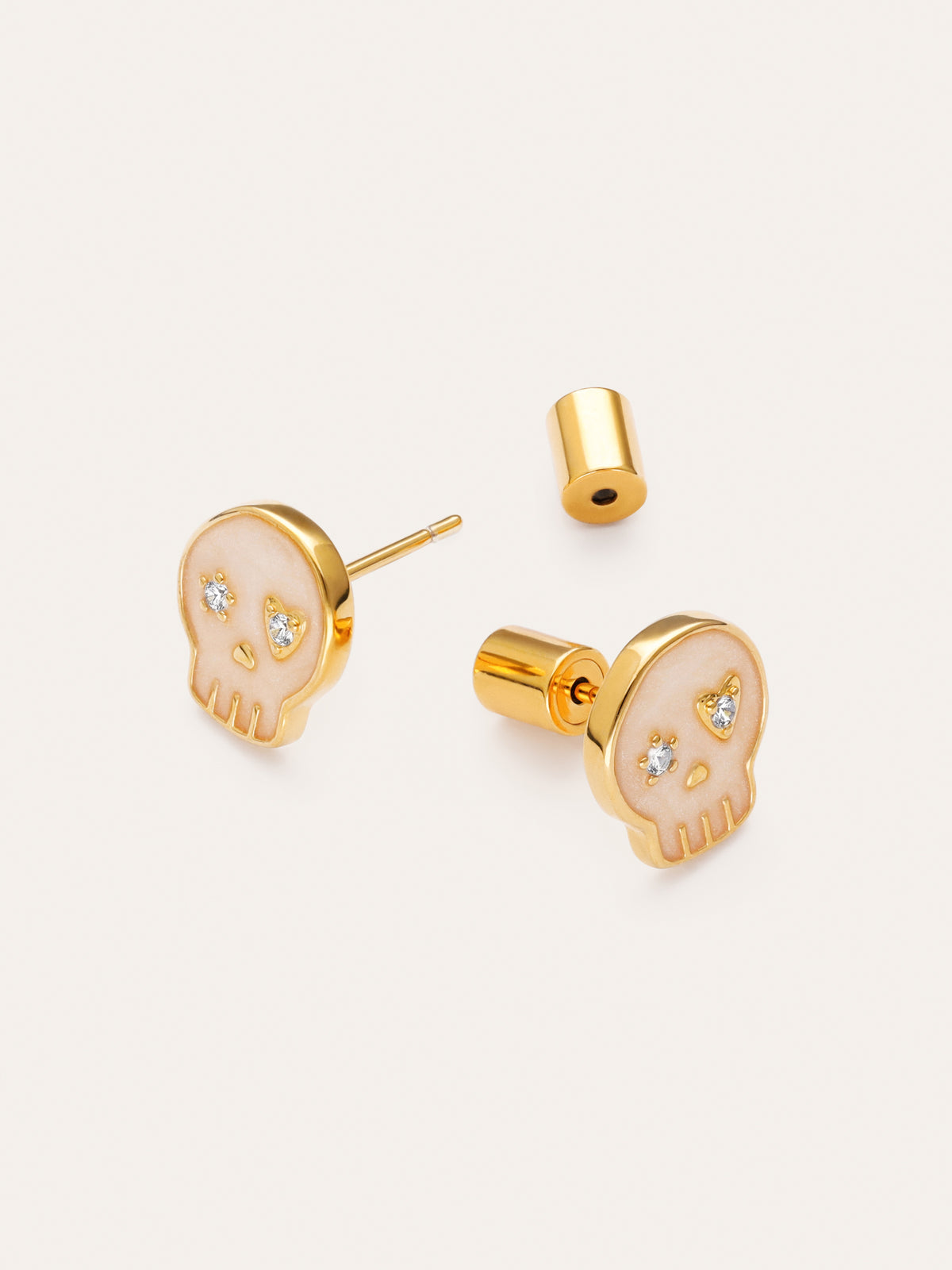 Skeleton Enamel Spark Gold-Plated Earrings - vista 5