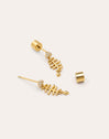 Fishbone Spark Gold Earrings