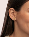 Pendientes Gardenia Baño Oro