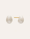 Pendientes Gota Enamel Alea Blanco Acero Baño Oro