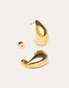 Raindrop Stainless Steel Gold Earrings