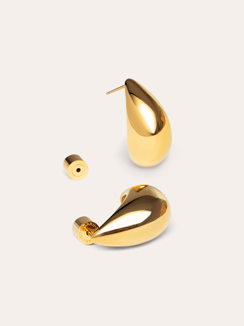 Drop Ohrringe Edelstahl, vergoldet