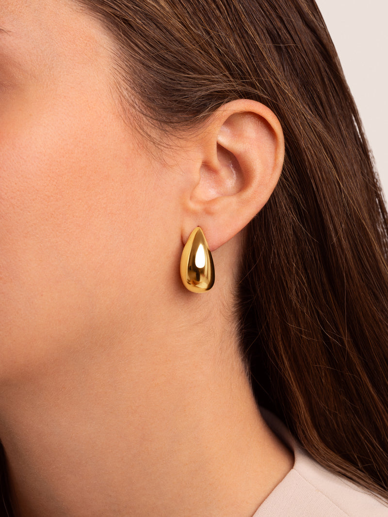 Drop Ohrringe Edelstahl, vergoldet