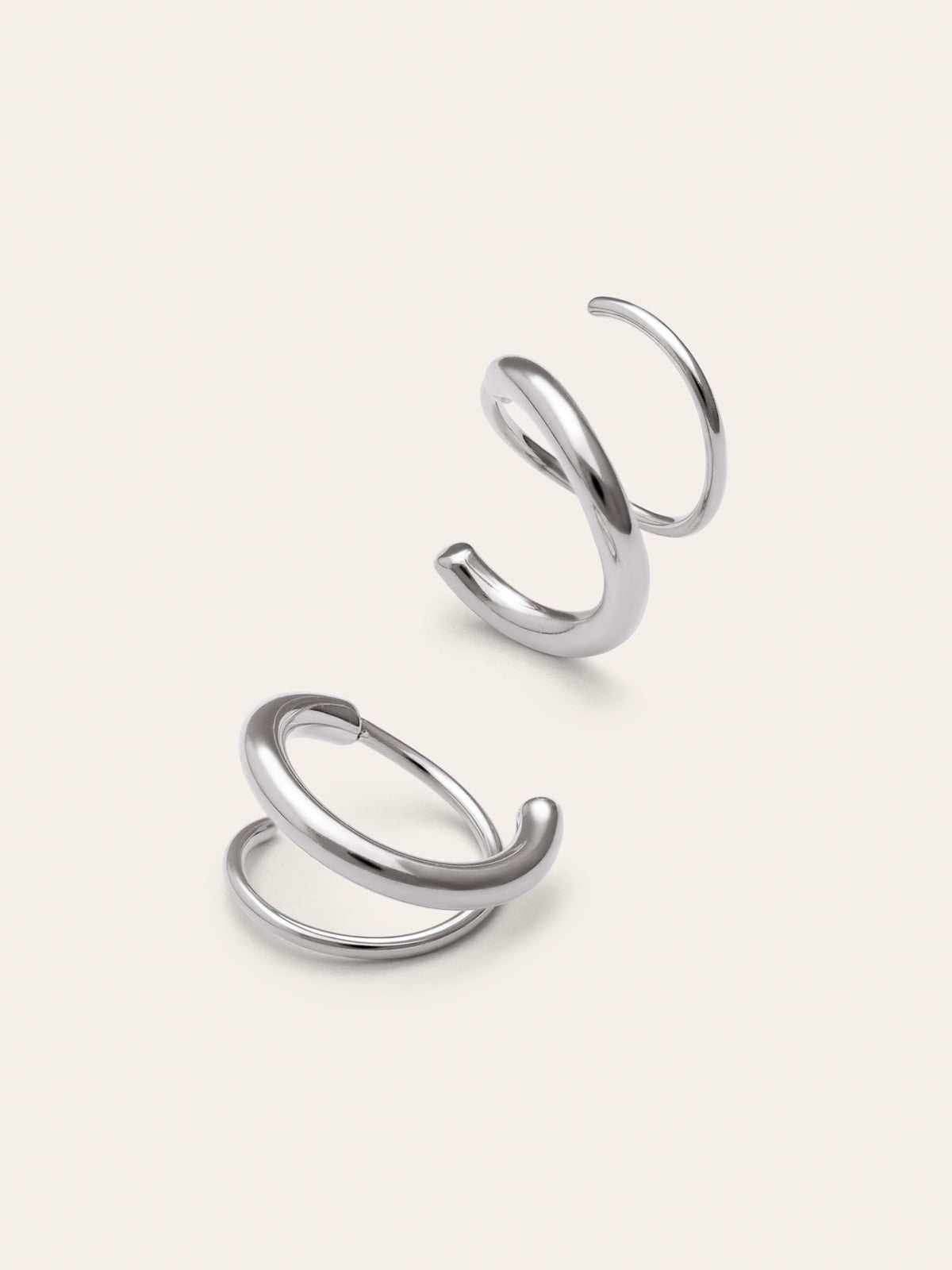 Imagen detalle de Pendientes Gota Spiral Acero