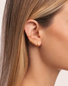 Spiral Drop Gold Earrings