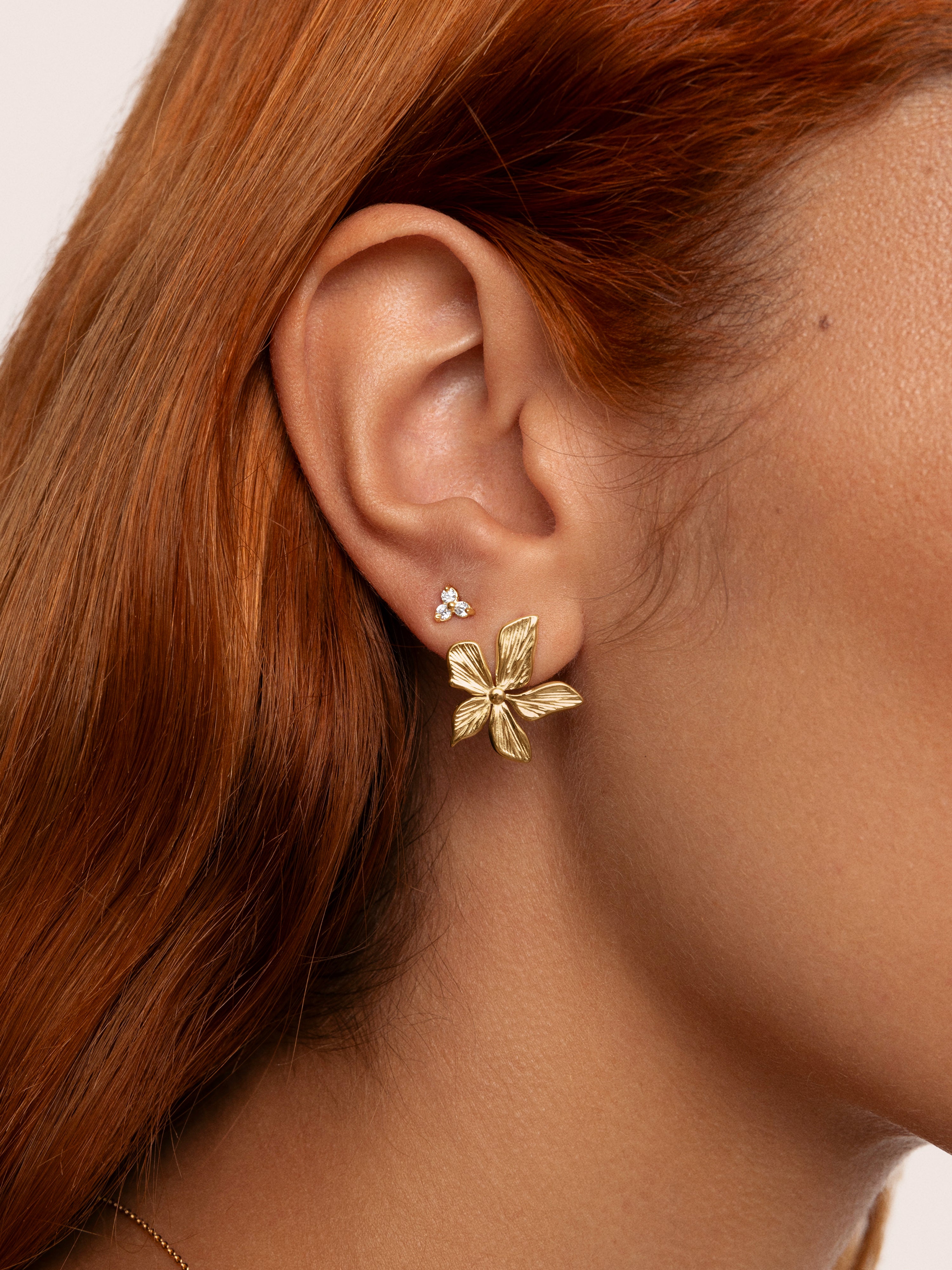 Clover Gold Single Earring