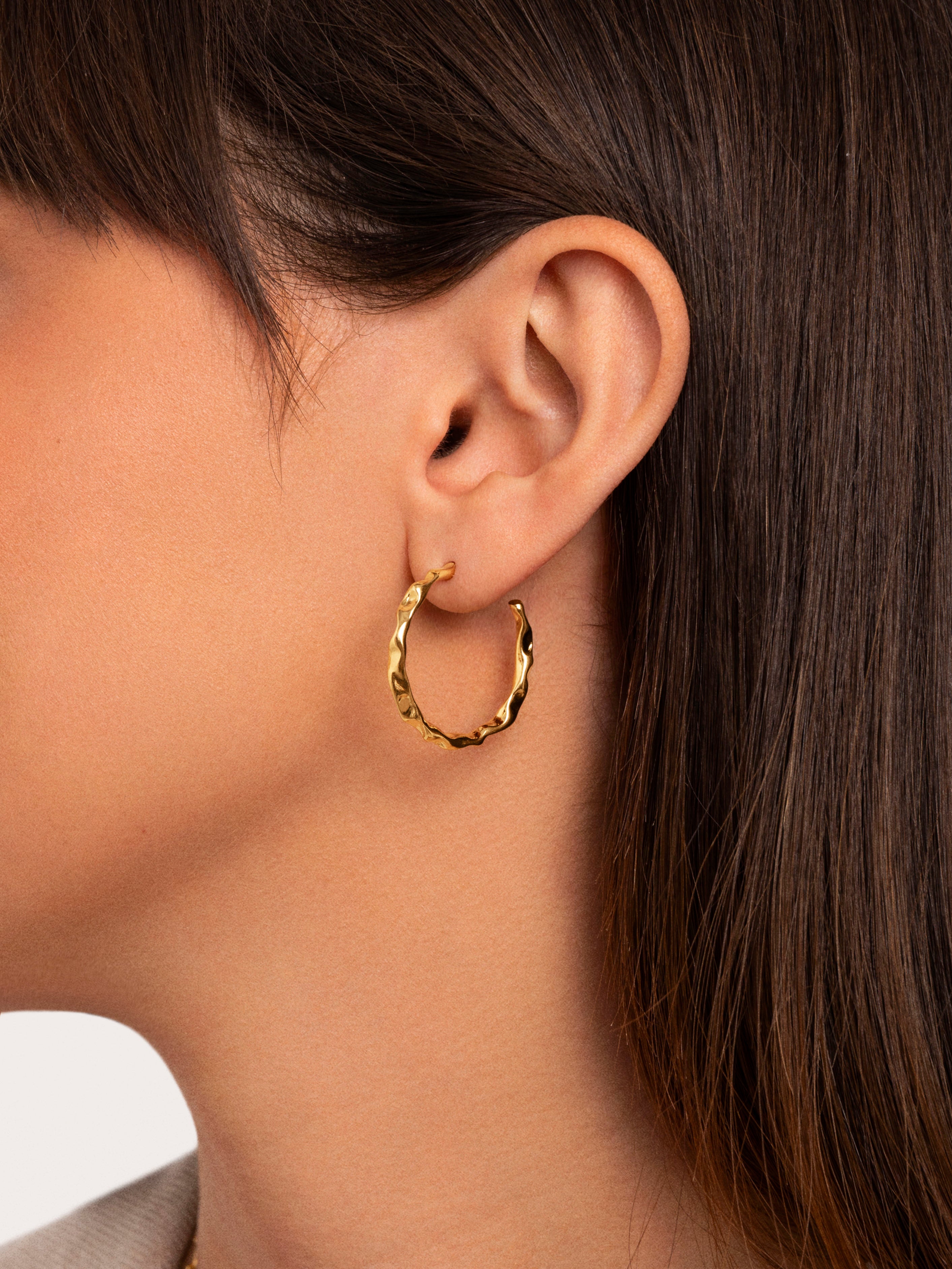 Lake Gold Hoop Earrings