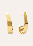 Boucles d'oreilles longues coquillage acier plaqué or