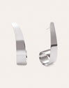 Pendientes Long Caracola Acero
