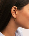 Pendientes Long Gota Acero Baño Oro