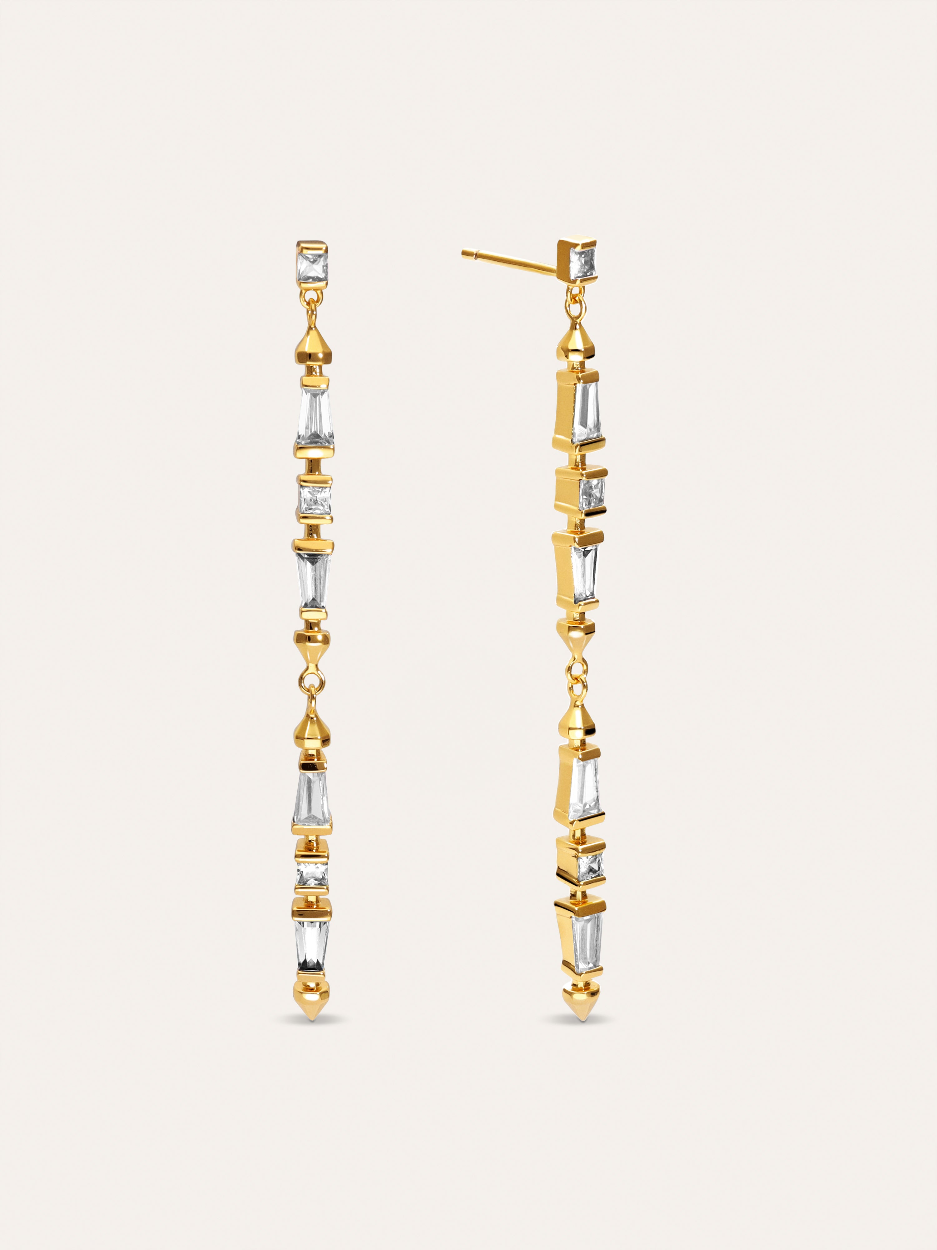 Pendientes Long Iris Baño Oro