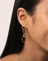 Pendientes Long Sailor Acero Baño Oro
