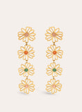 Daisies Stainless Steel Gold Earrings