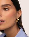 Petal Stainless Steel Gold Earrings 