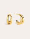 Margot Sterling Steel Gold Earrings