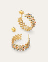 Boucles D'oreilles Mini Bomb Enamel Acier Plaqué Or