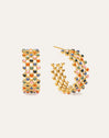 Boucles D'oreilles Mini Bomb Enamel Acier Plaqué Or