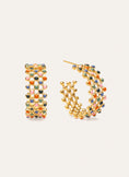 Pendientes Mini Bomb Enamel Acero Baño Oro