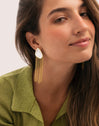 Mother of Pearl Cascade Earrings Steel Gold Plated