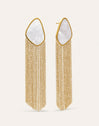 Mother of Pearl Cascade Earrings Steel Gold Plated