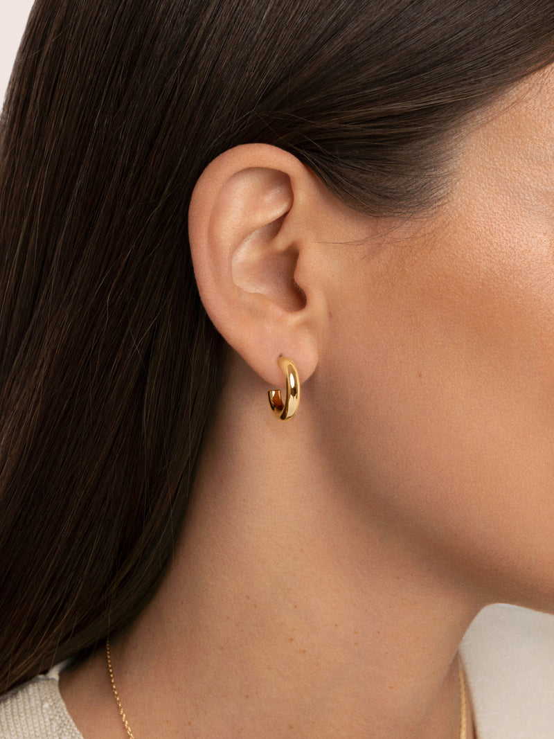 Boucles D’oreilles Créoles Nairo Acier Plaqué Or