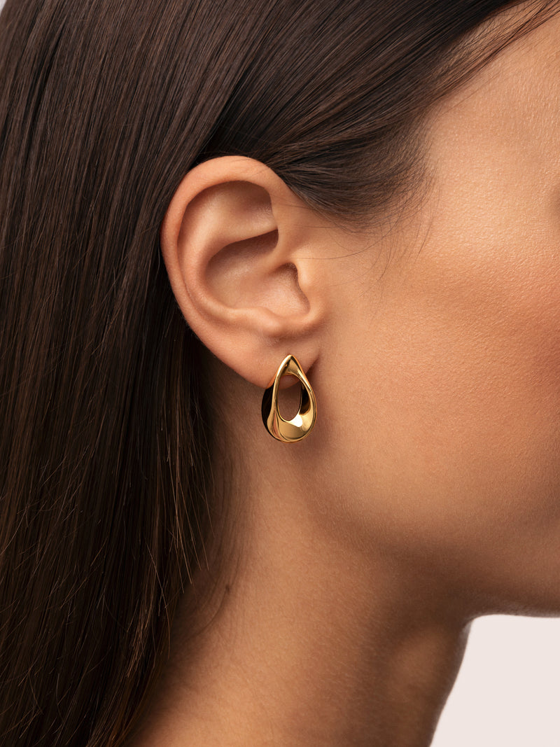Boucles D'oreilles Ona Acier Plaqué Or